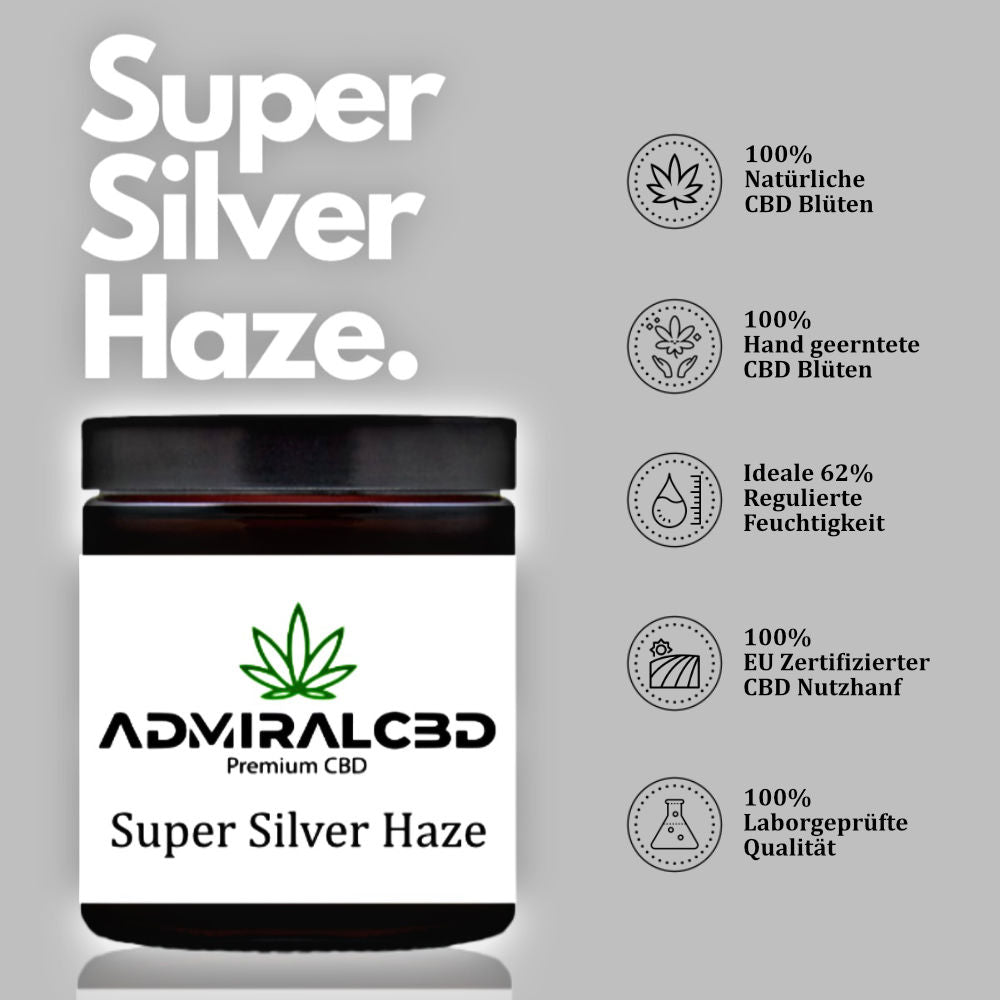 CBD Blüten Super Silver Haze von Admiralcbd