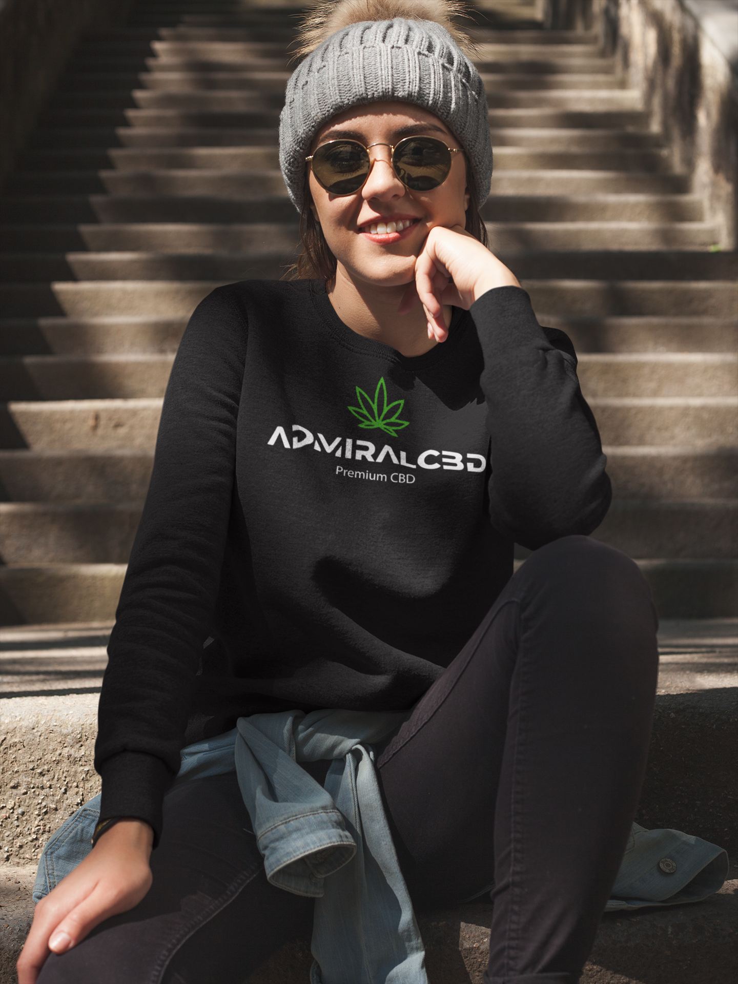 Premium Bio-Baumwolle Sweatshirt von AdmiralCbd